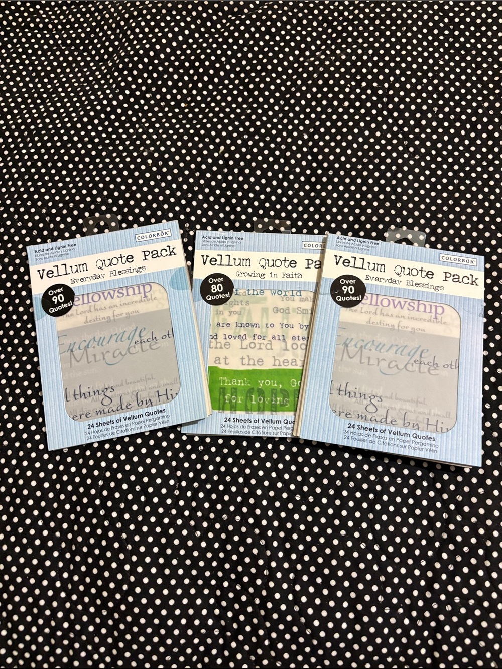 ColorBok Vellum Quote Pack - Blue and Green Mixed Media Accents